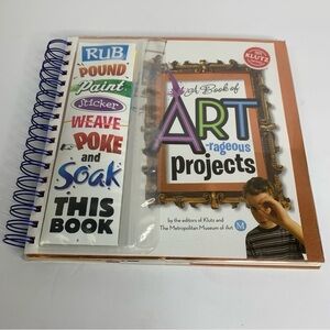 A KLUTZ ART- rageous Book of Art Projects Paints, Brushes & Many Other Supplies